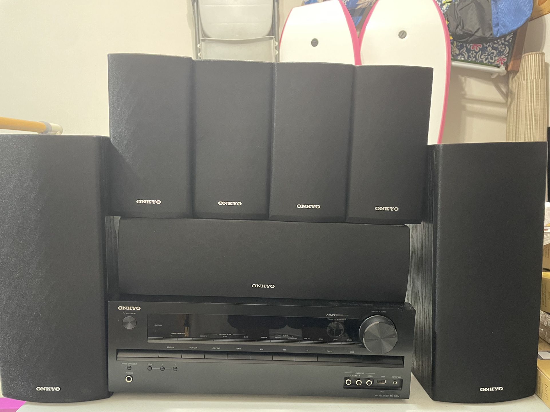 Onkyo Receiver 7.1  With Speakers 