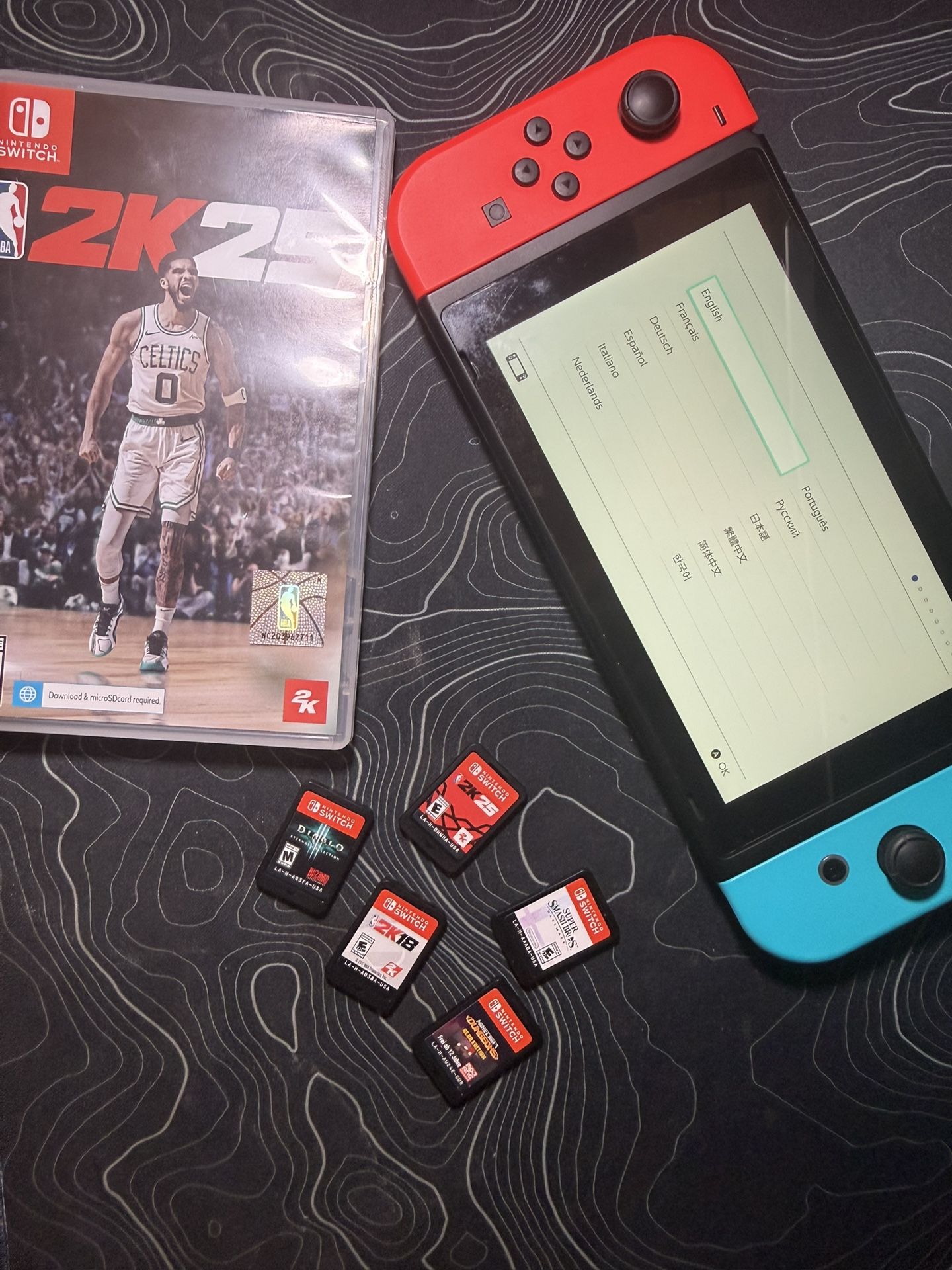 Nintendo Switch 1st gen with 5 games