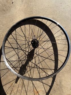 Bicycle Wheel with Black Hub
