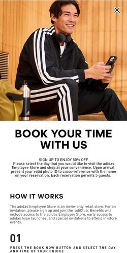 Adidas Employee Store Pass 50%