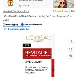 l’oréal revitalift eye cream