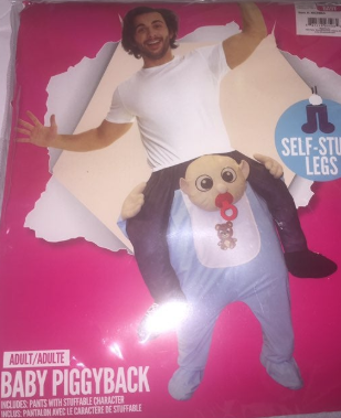 Adult Baby Piggyback Costume One Size