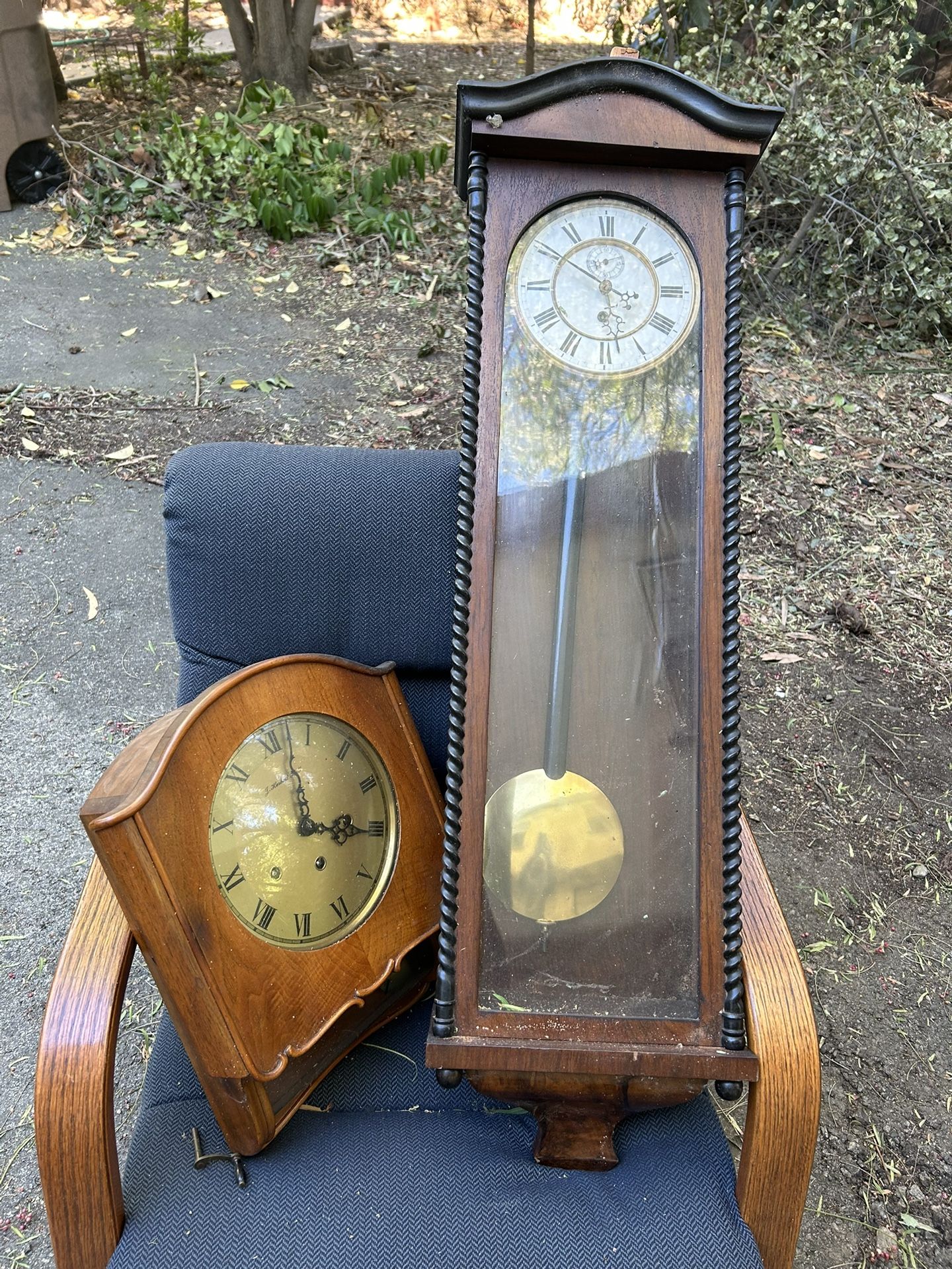 Antique 2 Vienna Regulator Wall Clock