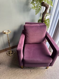 Purple Velvet Chairs with Gold legs!! Must Go!