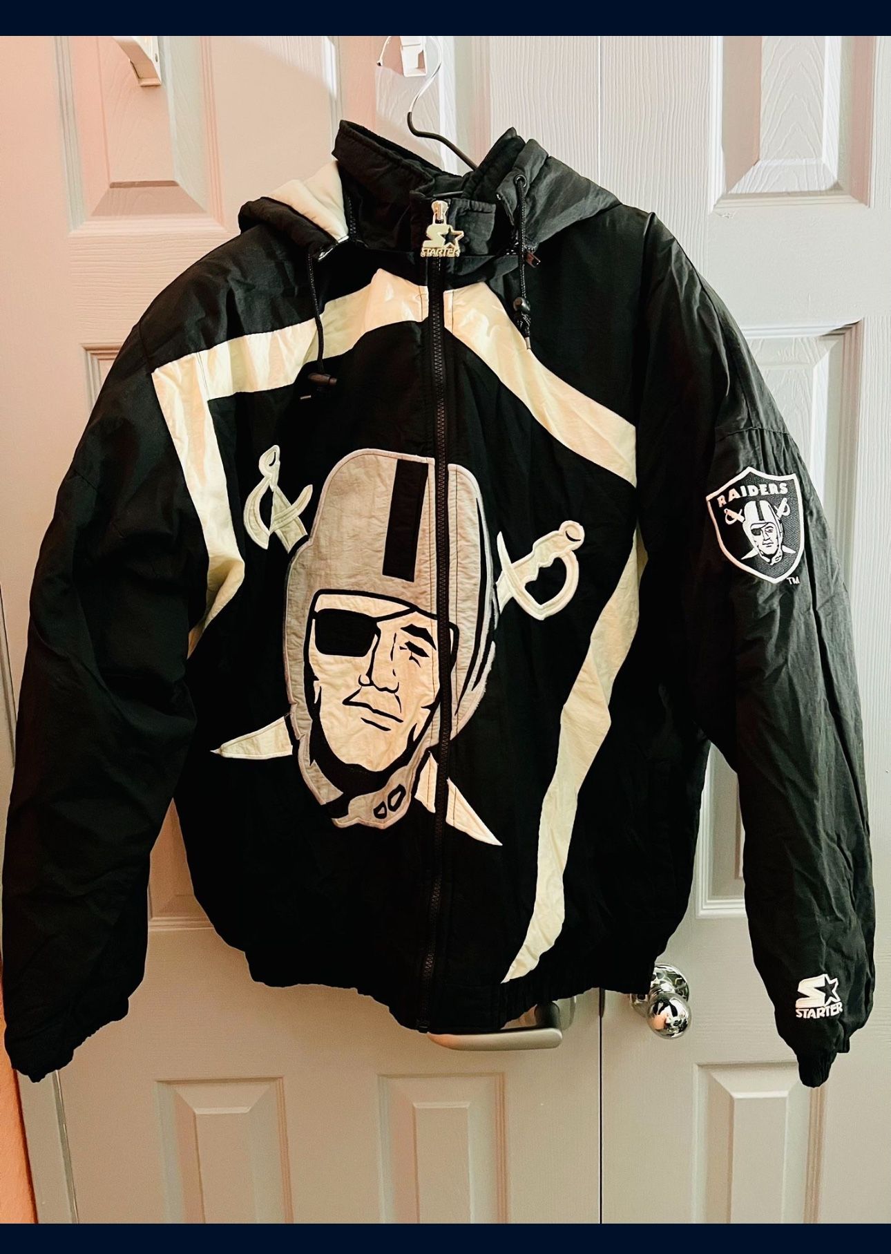 Starters Raiders BIG LOGO jacket Super Rare