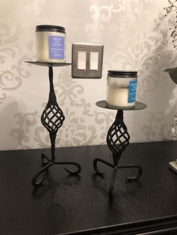 Black Iron Candle Holders