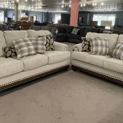 Harleson Wheat Living Room Set, Sofa And Loveseat/Couches/ Delivery Available 