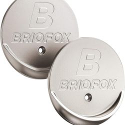 BRIOFOX Shower Curtain Rod Holder 3M Adhesive | Heat Resistant | Waterproof | Max Load 60 lbs Shower Rod Retainer for Wall, 2 Pack, Nickel (Rod Not In