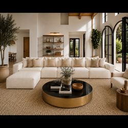 ARHAUS COBURN 5-PIECE MODULAR SECTIONAL + OTTOMAN | NOMAD SNOW | 2 SETS AVAILABLE