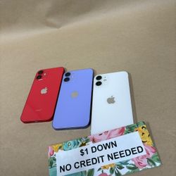 Apple IPhone 12 Mini 5G Unlocked - Only $1 Today Pay The Rest Later! 