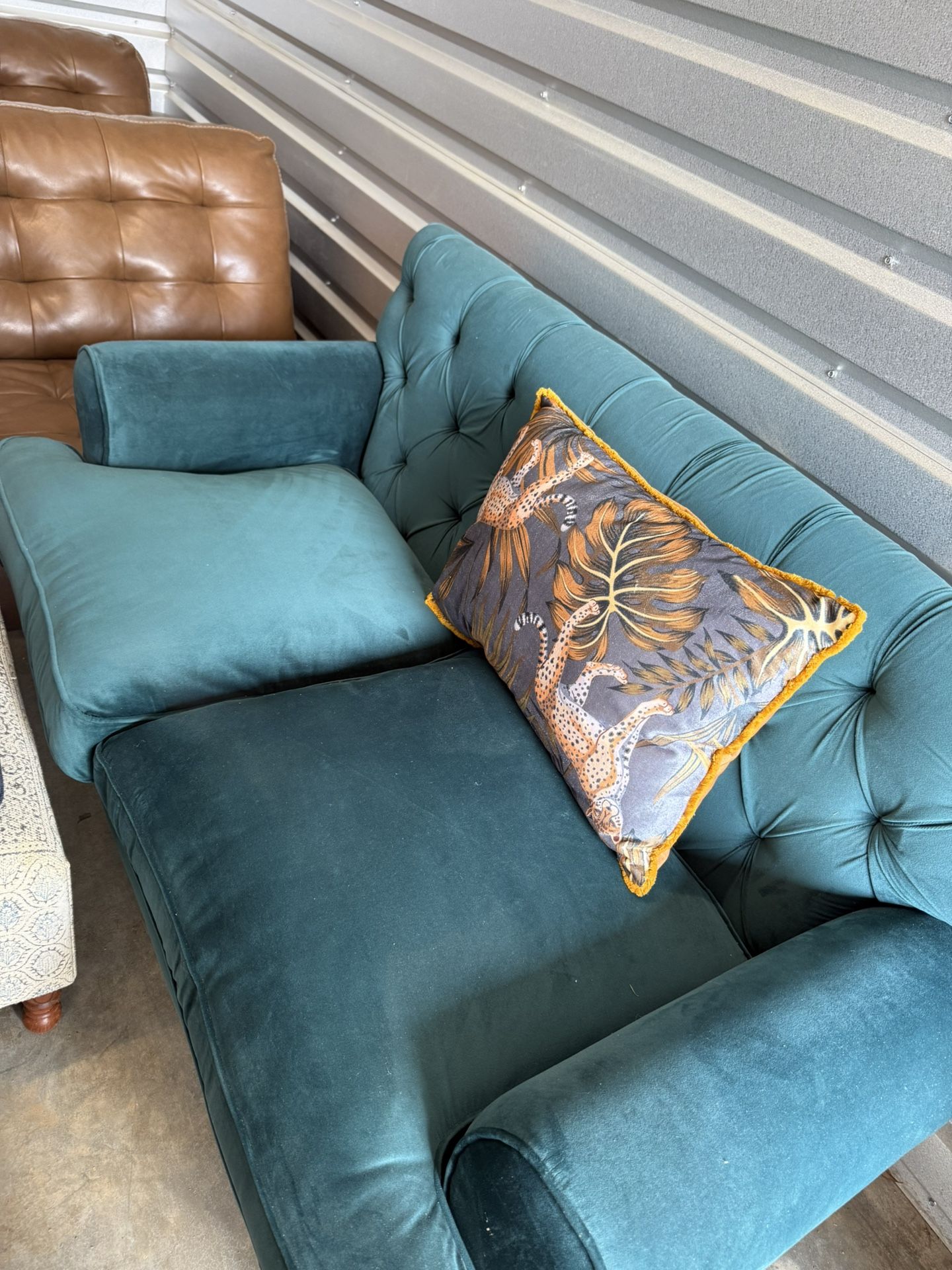 Beautiful Green Loveseat