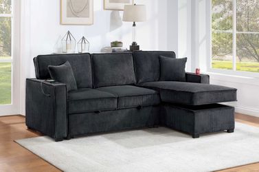 Sectional sleeper with storage