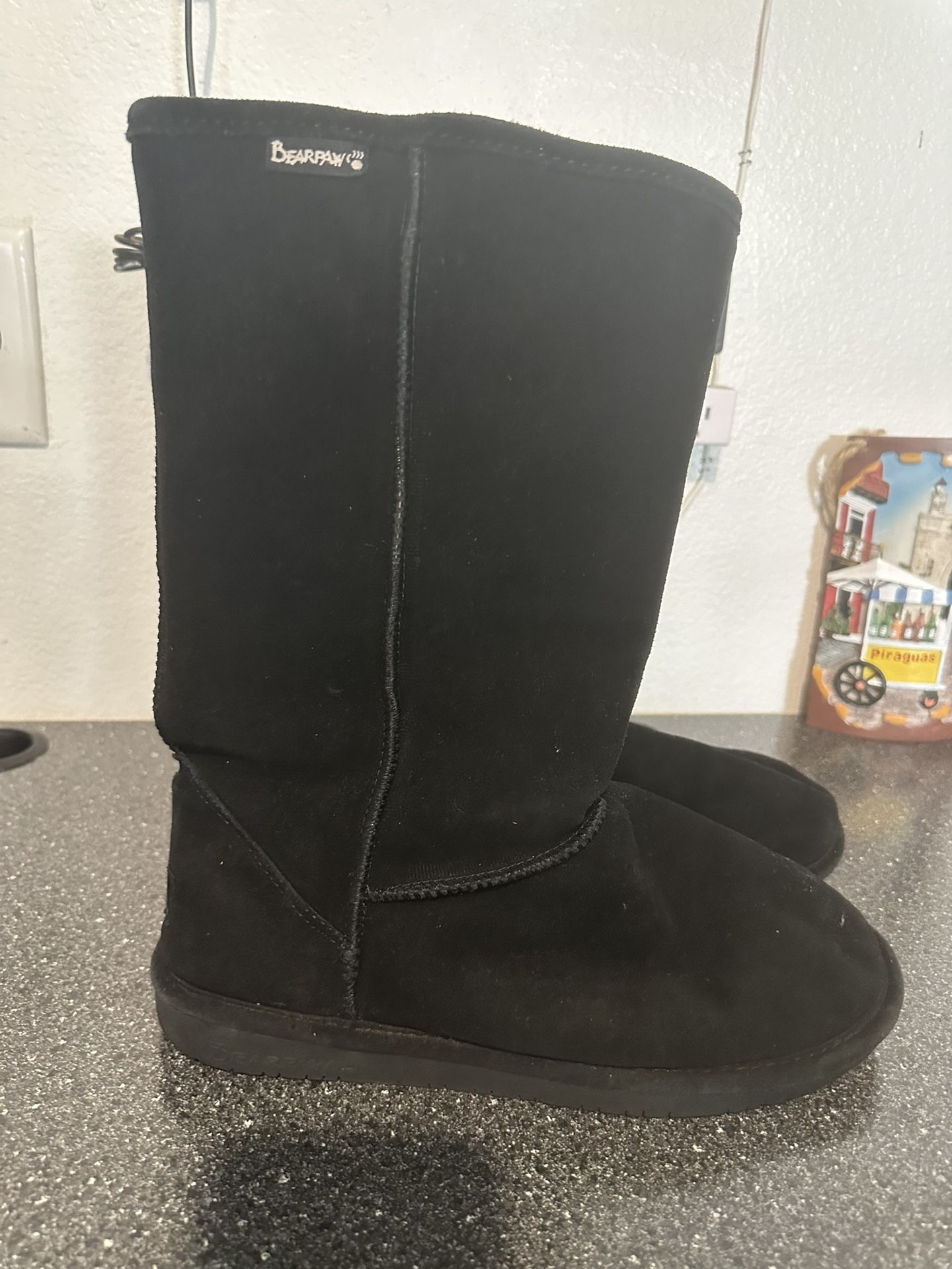 Women’s Size 10 Black Bearpaw Boots, $10, No Holds, Trades Or Deliveries, Same Day PU