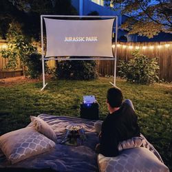 Out Door Movie Set Up And Projector