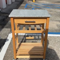 Microwave Stand With Granite Top