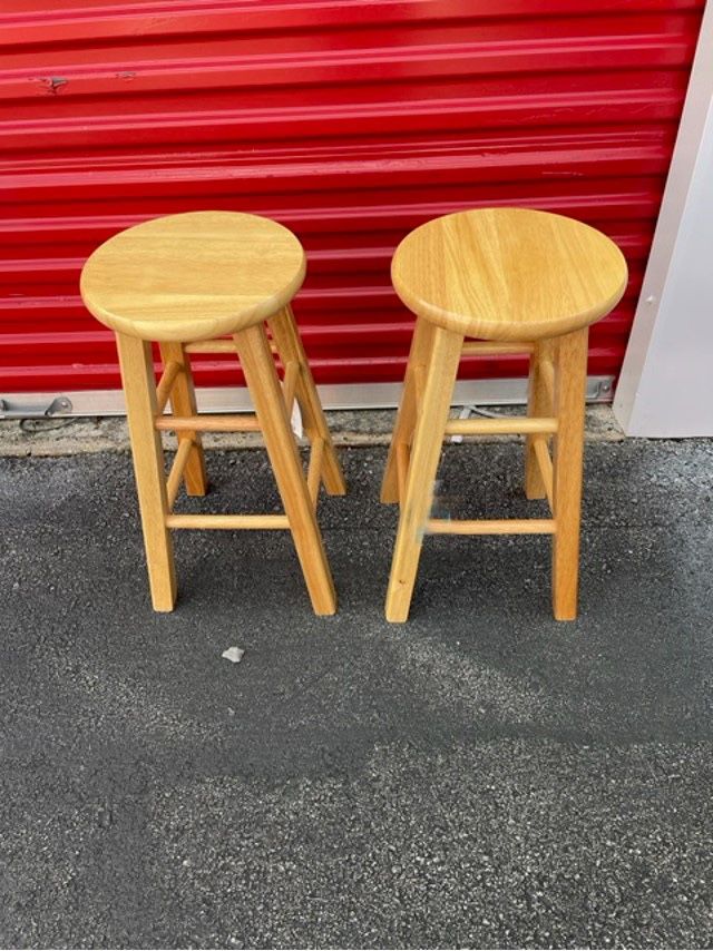 New, Firm, Set of 2, Winsome, Wood Pacey Stool, 24", Natural