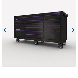 MATCO 79" X 28" TRIPLE-BAY 4S SERIES TOOLBOX (BLACK VEIN/PURPLE)