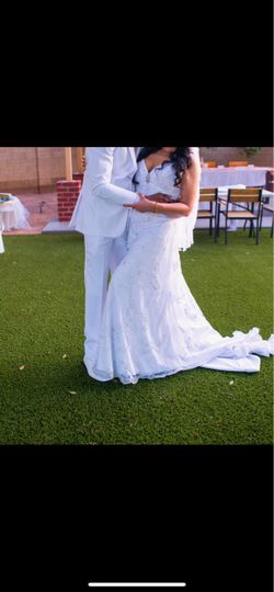White Lace Mermaid Wedding Dress