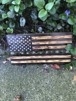 Rustic wood flag camouflage Camo Army Navy Air Force Marines made by a retired army veteran
