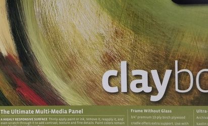 Ampersand Claybord Clay Board - 12'' x 16'', 3/4'' Cradled