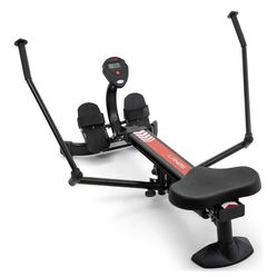 Lanos Hydraulic Rowing Machine | Adjustable Resistance | Rowing Machines for Home Use | LCD Monitor | Compact for Home Workout | Tone Muscle Improve H