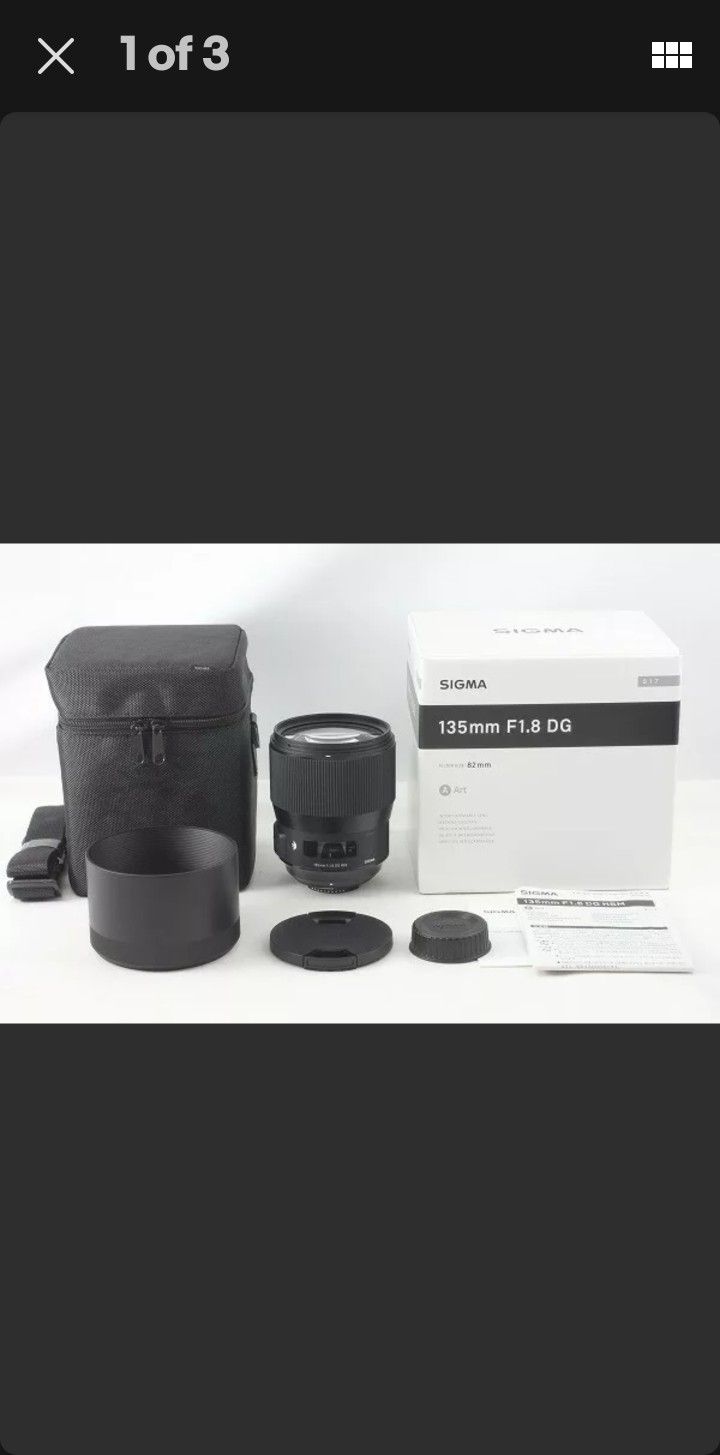 Sigma 135mm Lens E-mount Sony