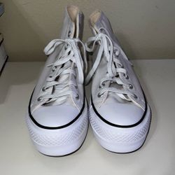Converse (Chuck Taylor) High Top Platform In White 