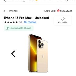 iPhone 13 Pro Max 256 Unlocked