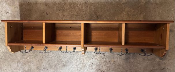 Wall Mounted Coat Rack and Hat Shelf