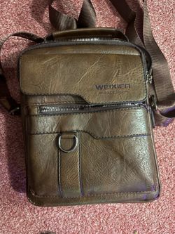 New WEIXIER Brown Crossbody Messenger Bag – Multiple Pockets – Adjustable Strap