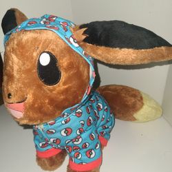 Build-A-Bear Pokemon Eevee Plush With Blue Pokeball Sleeper Pajama