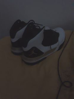 White And Gold Jordans Size 10