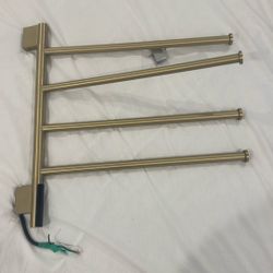 Modern Wall-Mounted Heated Towel Rack – Gold Finish