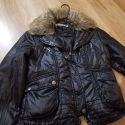 Murmur Leather Fur Jacket Women's L