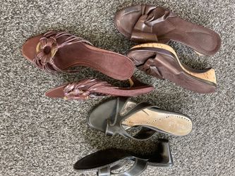 Ladies Size 7 &. Size 6 1/2 Backless Summer Shies EACH