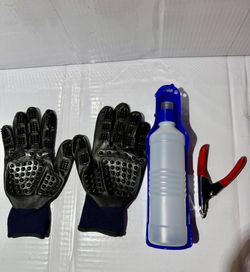Pet Grooming Glove Water Bottle Nail Trimmer
