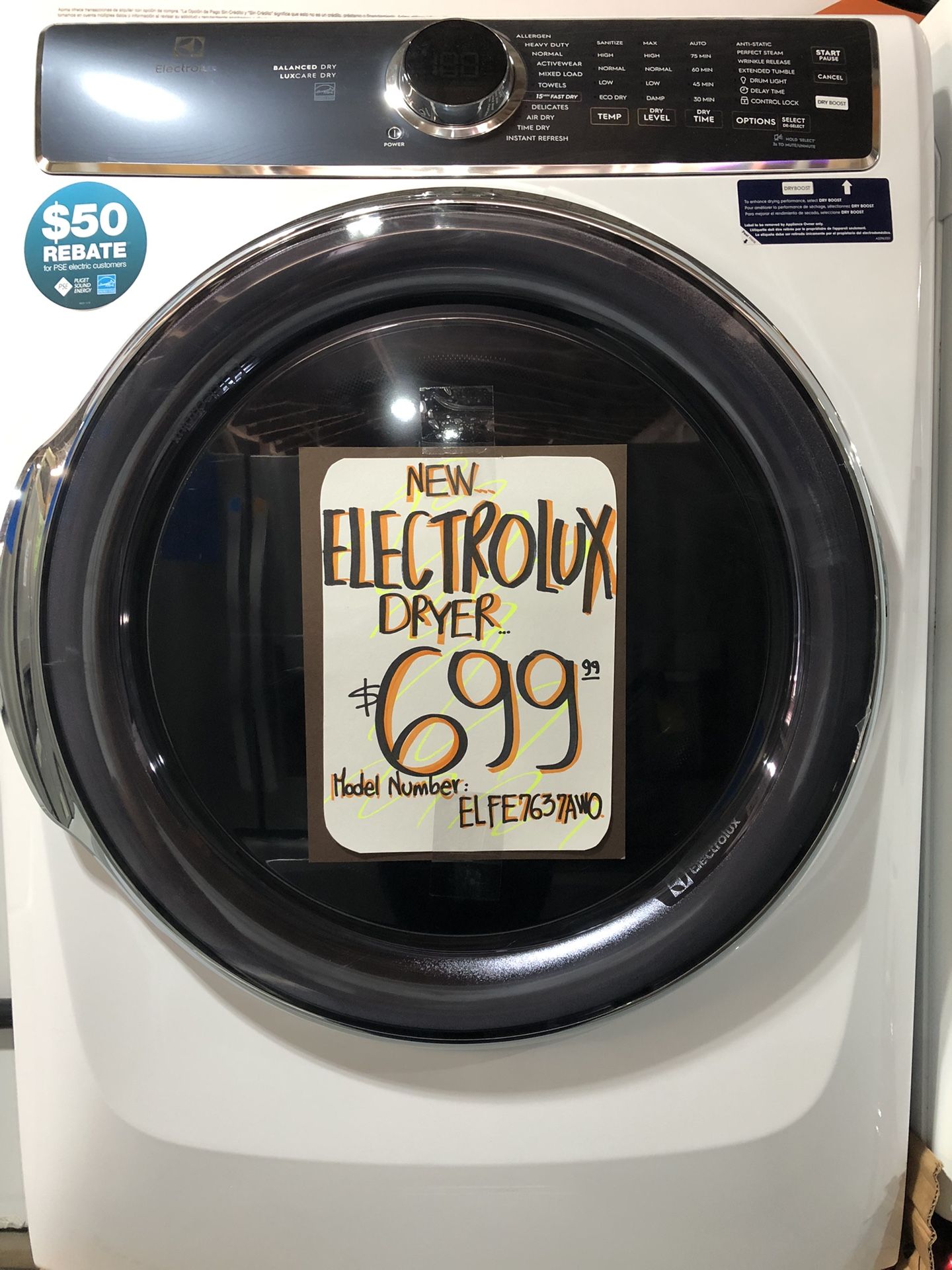 New Electrolux Dryer 