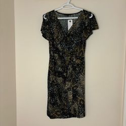 Tiana B Snake Print Buckle Dress