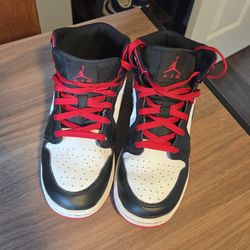 Nike Air Jordan 1 Mid (6Y) (red)