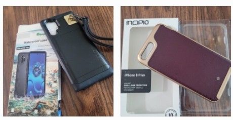 Cases- Waterproof 10+, IPhone 8+ $8 Each