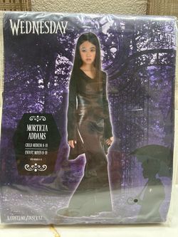 Wednesday Morticia Addams Kids Costume Medium 8-10
