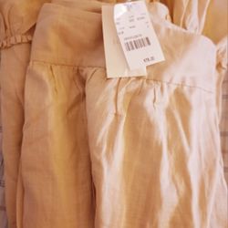 Ladies Almond Color Ruffle Skirt. Size - 2. J. Crew