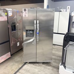 🔥ON SALE NOW🔥 FRIGIDAIRE STAINLESS STEEL SIDE BY SIDE REFRIGERATOR WITH ICE MAKER AND WATER DISPENSER😍