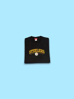 Vintage Pittsburgh Steelers embroidered logo NFL t-shirt black mens large