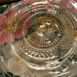 Antique Crystal Serving Plates 