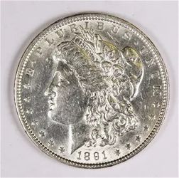 1891 MORGAN SILVER DOLLAR