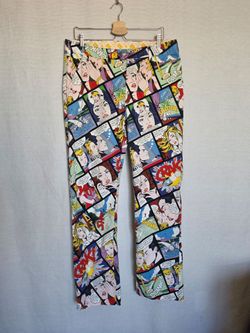Loudmouth Crak Men's Gold Pants Crazy Fun! Size 36 x 34 (Actual 35 x 33)