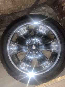 Four 20” chrome rims fits Chevy and Toyota