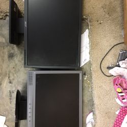 2 Computer monitors for parts or repair