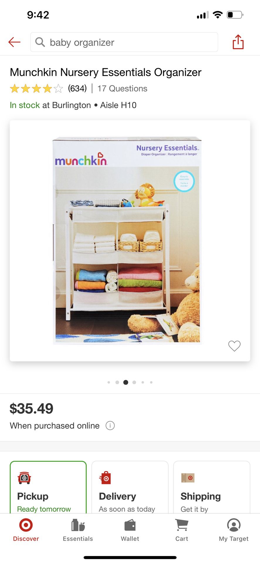 Munchkin Nursery Essentials Organizer